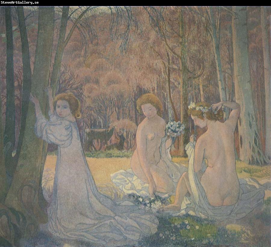 Maurice Denis Spring Landscape with Figures